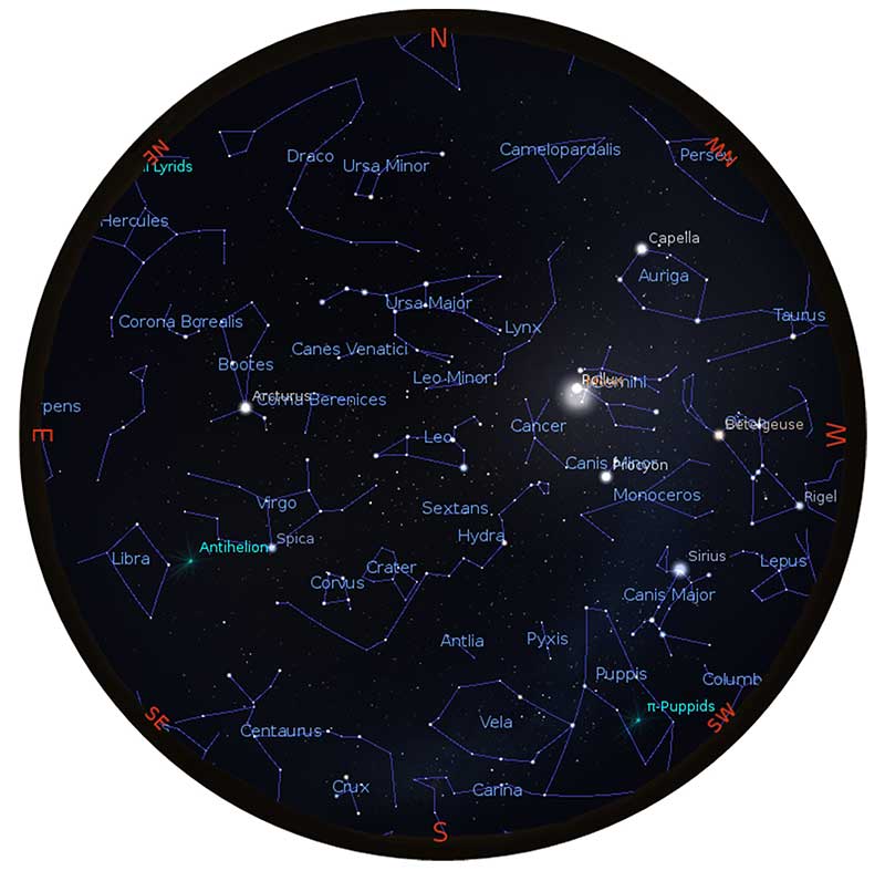 Night sky view image - April 2024
